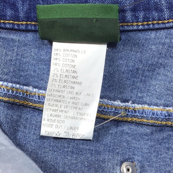 VTG GEIGER Blue Denim Straight Leg High Rise Zip Front 5 Pocket - Picture 5 of 9